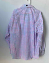 Load image into Gallery viewer, Pronto Uomo Mens Light Blue Pink Gingham Classic Fit Dress Shirt 34/35 With Tags