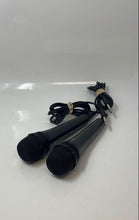 Load image into Gallery viewer, Lot Of 2 Pcs Black Audio Equipment Karaoke Wired Dynamic Microphone Not Tested
