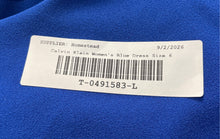 Load image into Gallery viewer, Calvin Klein Womens Blue Cold-Shoulder Round Neck Back-Zip Sheath Dress Size 6