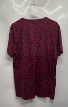 Load image into Gallery viewer, Forever 21 Mens Burgundy Leopard Print Cotton Pullover T-Shirt Size XL