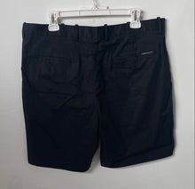 Load image into Gallery viewer, Perry Ellis Mens Blue Stretch Pockets Flat Front Chino Shorts Size 36
