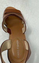 Load image into Gallery viewer, Marc Fisher Womens Brown Leather Open Toe Block Heel Ankle Strap Sandals Size 8M