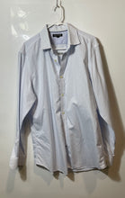 Load image into Gallery viewer, Banana Republic Mens White Blue Striped Cotton Slim Fit Button-Up Shirt Size XL