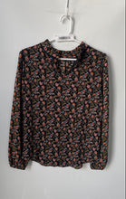 Load image into Gallery viewer, Loft Womens Multicolor Floral Long Sleeve Split Neck Pullover Blouse Top Size SP