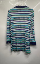 Load image into Gallery viewer, Tory Burch Womens Multicolor Long Sleeve Henley Neck Pullover T-Shirt Size M