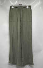 Load image into Gallery viewer, Zara Womens Green Elastic Waistband Front Drawstring Palazzo Pants Size Small