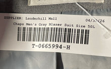 Load image into Gallery viewer, Chaps Mens Gray Long Sleeve Notch Lapel Front Pockets Two-Button Blazer Size 50L