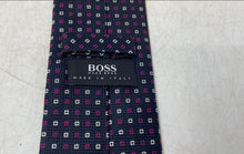 Load image into Gallery viewer, Hugo Boss Mens Multicolor Geometric Print Adjustable Long Formal Designer Tie