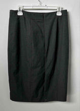 Load image into Gallery viewer, Ann Taylor Womens Gray Regular Fit Back Zipper Straight & Pencil Skirt Size 10