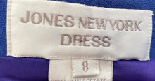 Load image into Gallery viewer, Jones New York Womens Royal Blue Sleeveless Square Neck Side Zip Mini Dress Sz 8