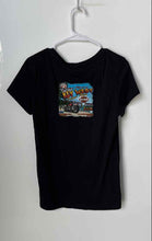 Load image into Gallery viewer, Harley-Davidson Womens Black Short Sleeve Collarless Pullover T-Shirt Size Small