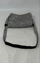 Load image into Gallery viewer, Loft Womens Silver Rhinestone Embellished Magnetic Flap Medium Shoulder Bag