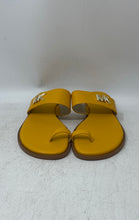 Load image into Gallery viewer, Michael Kors Womens Mustard Slip-On Flat Thong Sandals Size 7.5M
