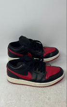 Load image into Gallery viewer, Nike Womens Air Jordan 1 Low Red Black Low Top Lace-Up Sneaker Shoes Size 6
