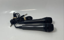 Load image into Gallery viewer, Lot Of 2 Pcs Black Audio Equipment Karaoke Wired Dynamic Microphone Not Tested