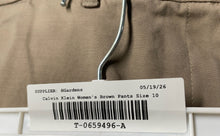 Load image into Gallery viewer, Calvin Klein Womens Brown Flat Front Pockets Straight Leg Chino Pants Size 10
