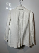 Load image into Gallery viewer, Banana Republic Womens White Long Sleeve Notch Lapel One-Button Blazer Size 8