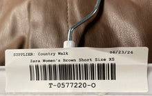 Load image into Gallery viewer, Zara Womens Brown Flat Front Pockets High Waisted Bermuda Short Size XS