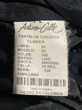 Load image into Gallery viewer, Arturo Calle Mens Black Flat Front Pockets Straight Leg Dress Pants Size 38R