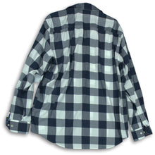 Load image into Gallery viewer, Bugatchi Mens Blue Gray White Check Long Sleeve Classic Fit Button-Up Shirt XL