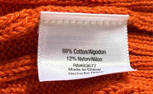 Load image into Gallery viewer, St. John's Bay Womens Orange Cable-Knit Crew Neck Classic Pullover Sweater Sz PS