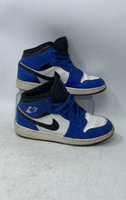 Load image into Gallery viewer, Nike Boys Air Jordan 1 Mid DQ8423-402 Black White Blue Basketball Shoes Sz 6.5Y