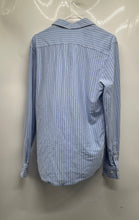 Load image into Gallery viewer, Zara Mens Light Blue White Striped Long Sleeve Regular Fit Button-Up Shirt Sz M