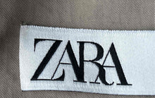 Load image into Gallery viewer, Zara Womens Beige Notch Lapel Front Tie Long Sleeve Blazer Jacket Size Small