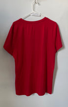 Load image into Gallery viewer, Calvin Klein Womens Red Sequin Short Sleeve Crew Neck Pullover T-Shirt No Size