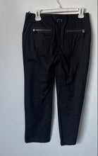 Load image into Gallery viewer, Express Womens Black Flat Front Stretch Pockets Straight Leg Ankle Pants Size 4