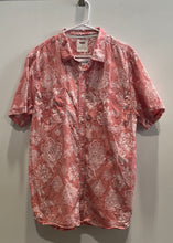 Load image into Gallery viewer, Levi's Mens Red White Floral Short Sleeve Collared Button-Up Shirt Size XL