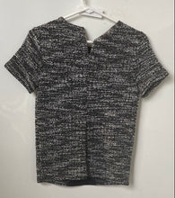 Load image into Gallery viewer, Ann Taylor Womens Black White Short Sleeve Round Neck Blouse Top Size XXS