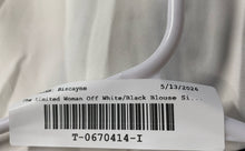 Load image into Gallery viewer, The Limited Womens Off White Black 3/4 Sleeve Round Neck Blouse Top Size MP