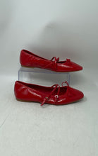 Load image into Gallery viewer, Aldo Womens Red Square Toe Double Strap Buckle Bow Ballet Flats Size 10M