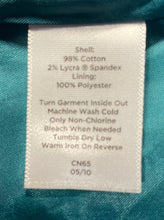 Load image into Gallery viewer, Talbots Womens Green Long Sleeve Notch Lapel Three-Button Blazer Size 6P