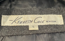 Load image into Gallery viewer, Kenneth Cole Mens Black Long Sleeve Pockets Double Breasted Pea Coat Size L