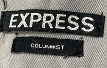 Load image into Gallery viewer, Express Womens Gray Flat Front Pockets Columnist Straight Leg Dress Pants Size 6