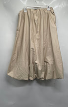 Load image into Gallery viewer, Zara Womens Beige Elastic Waistband Pull-On Midi A-Line Skirt Size Large