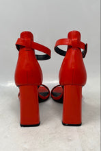 Load image into Gallery viewer, Via Spiga Womens Faxon Orange Patent Leather Ankle Strap Sandals Size 6.5M