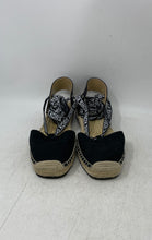 Load image into Gallery viewer, Michael Kors Womens Yara Black Round Toe Ankle Ties Espadrille Shoes Size 8M