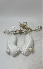 Load image into Gallery viewer, Lot Of 2 Pcs Nintendo Wii White Wired Joystick Nunchuck Controllers Not Tested