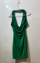 Load image into Gallery viewer, Forever 21 Womens Green Sleeveless Halter Neck Backless Sheath Dress Size Medium
