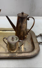 Load image into Gallery viewer, Vintage Hammered Silver Brass-Tone Coffee And Tea Service Set Of 5 Pcs