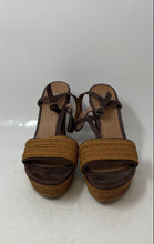 Load image into Gallery viewer, Ugg Womens Brown Tweed Open Toe Wedge Heel Ankle Strap Sandals Size 8.5