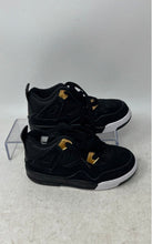 Load image into Gallery viewer, Nike Kids Air Jordan 4 Retro Black Round Toe Lace-Up Sneaker Shoes Size 9C