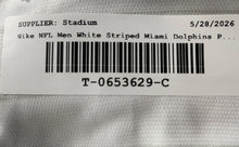 Load image into Gallery viewer, Nike Mens White Striped Miami Dolphins Football NFL Polo Shirt Size S