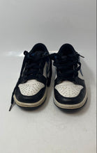 Load image into Gallery viewer, Nike Boys Dunk Low Black Blue Leather Lace-Up Low Top Sneaker Shoes Size 4Y