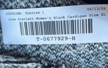 Load image into Gallery viewer, Love Scarlett Womens Black Knit Open Front Long Cardigan Sweater Size PXL W/ Tag