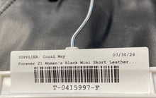 Load image into Gallery viewer, Forever 21 Womens Black Leather Look Slash Pockets Mini Skort Size Small
