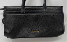 Load image into Gallery viewer, Steve Madden Womens Black Pebbled Leather Detachable Strap Satchel Handbag